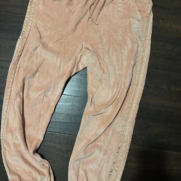 Adidas Originals Velour 3-Stripes Track Suit Matching Set: Top-M, Pants-XL - Picture 6 of 8